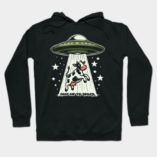 Alien Abduction Of Cow Hoodie